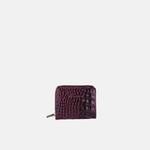 Visona Square Zip Around Wallet in Embossed Alligator Leather - Big Bag NY