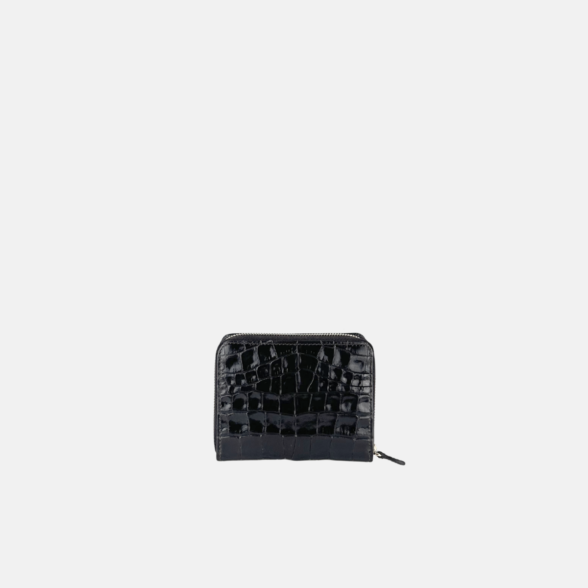Visona Square Zip Around Wallet in Embossed Alligator Leather - Big Bag NY