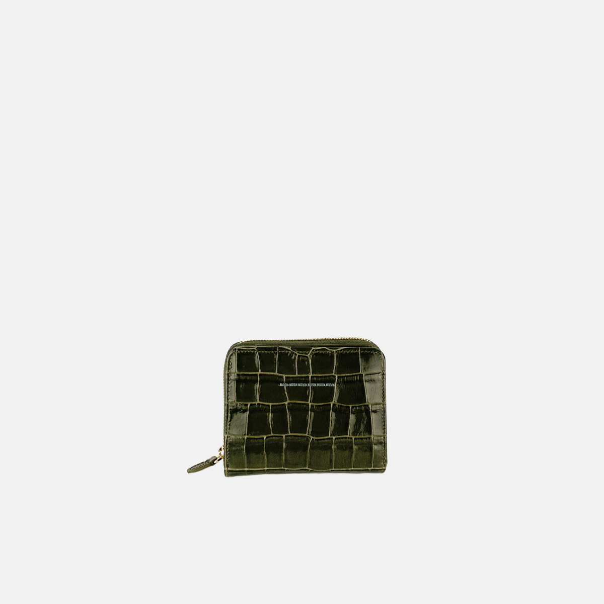 Visona Square Zip Around Wallet in Embossed Alligator Leather - Big Bag NY