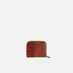 Visona Square Zip Around Wallet in Embossed Alligator Leather - Big Bag NY