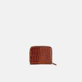 Visona Square Zip Around Wallet in Embossed Alligator Leather - Big Bag NY