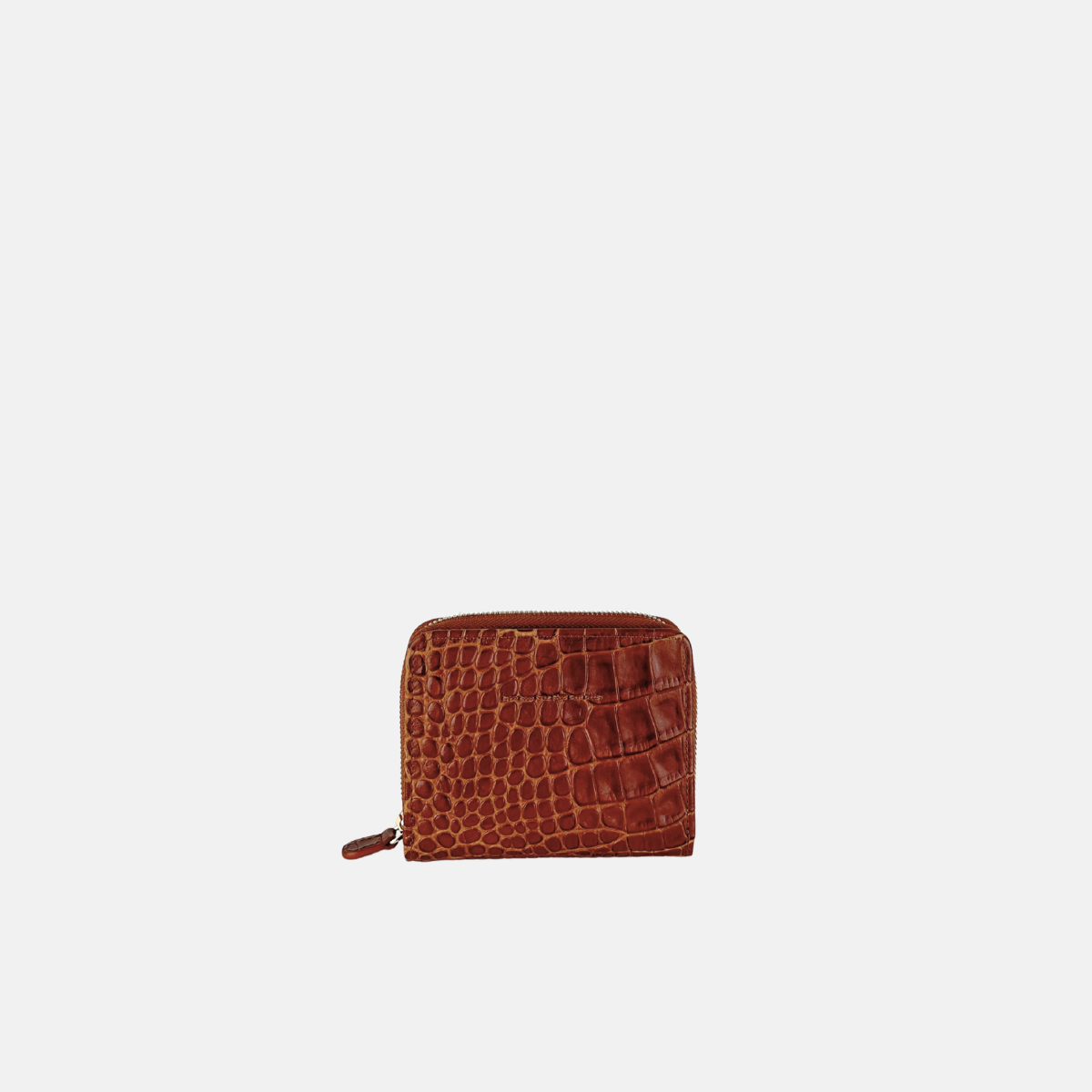 Visona Square Zip Around Wallet in Embossed Alligator Leather - Big Bag NY