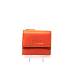 Visona Ultra Compact Trifold Wallet with Outside Zip Pocket PV-7699-PAPAYA - Big Bag NY