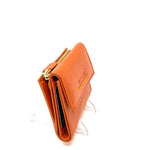Visona Ultra Compact Trifold Wallet with Outside Zip Pocket PV-7699-PAPAYA - Big Bag NY 1