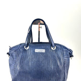 Vive La Difference - FLAMINGO MAXI DOTS Perforated Tote INK BLUE - Big Bag NY 1