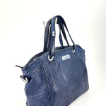 Vive La Difference - FLAMINGO MAXI DOTS Perforated Tote INK BLUE - Big Bag NY 3