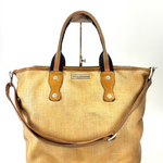 Vive La Difference BASKET STRAW Contrast Handle Large Raffia Tote - Big Bag NY 1