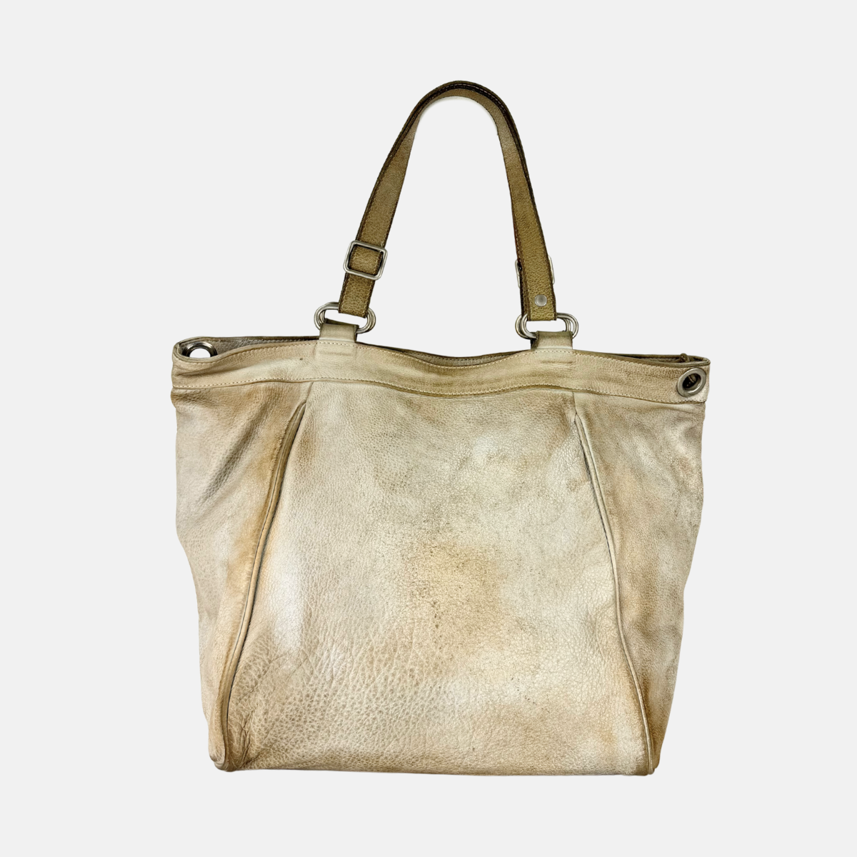 Vive La Difference Faded Large Leather Tote - Big Bag NY