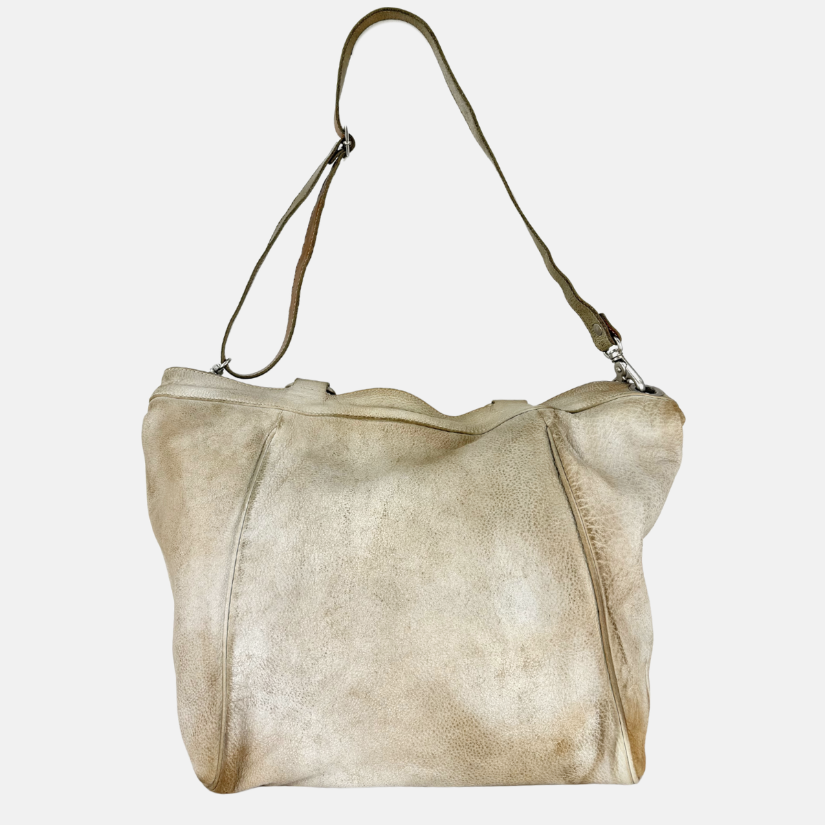Vive La Difference Faded Large Leather Tote - Big Bag NY