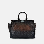 Vive La Difference Glamour Quilted Ombre Handle Tote Bag in Cocoa - Big Bag NY