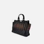 Vive La Difference Glamour Quilted Ombre Handle Tote Bag in Cocoa - Big Bag NY