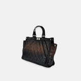 Vive La Difference Glamour Quilted Ombre Handle Tote Bag in Cocoa - Big Bag NY