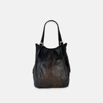 Vive La Difference Panorama Balloon Leather Tote Bag in Royal Brown - Big Bag NY