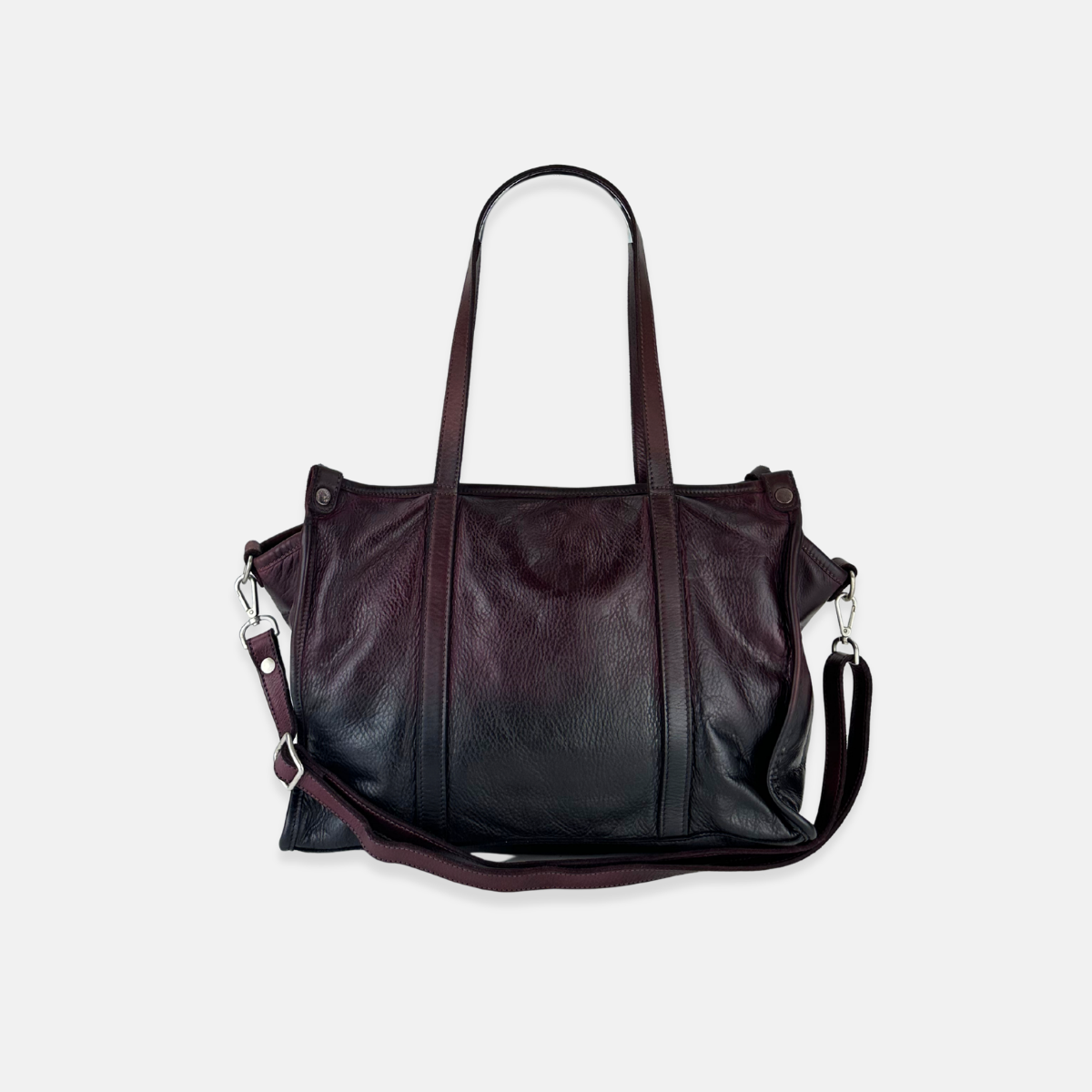 Vive La Difference VLD Winter Ombre Shoulder Tote Bag in Burgundy - Big Bag NY