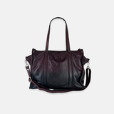 Vive La Difference VLD Winter Ombre Shoulder Tote Bag in Burgundy - Big Bag NY