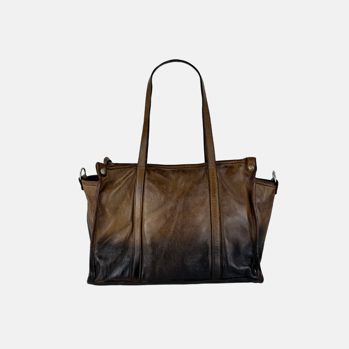 Vive La Difference VLD Winter Ombre Shoulder Tote Bag in Noce Brown - Big Bag NY