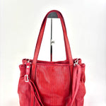 Vive La Difference WINGS Perforated Leather multi compartment Tote CORAL - Big Bag NY 1
