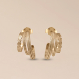Waekura Islie gold multi hoop earrings - Big Bag NY