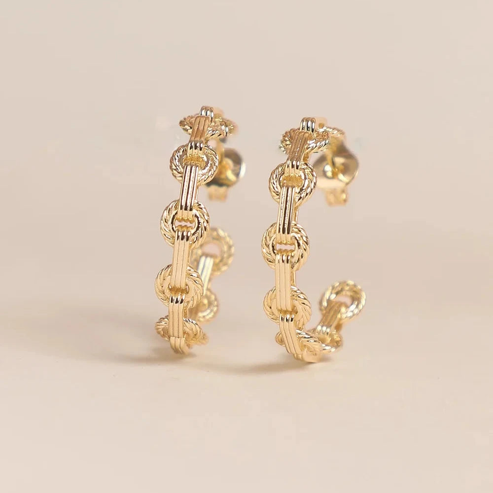 Waekura Mahan Gold Hoop Earrings - Big Bag NY