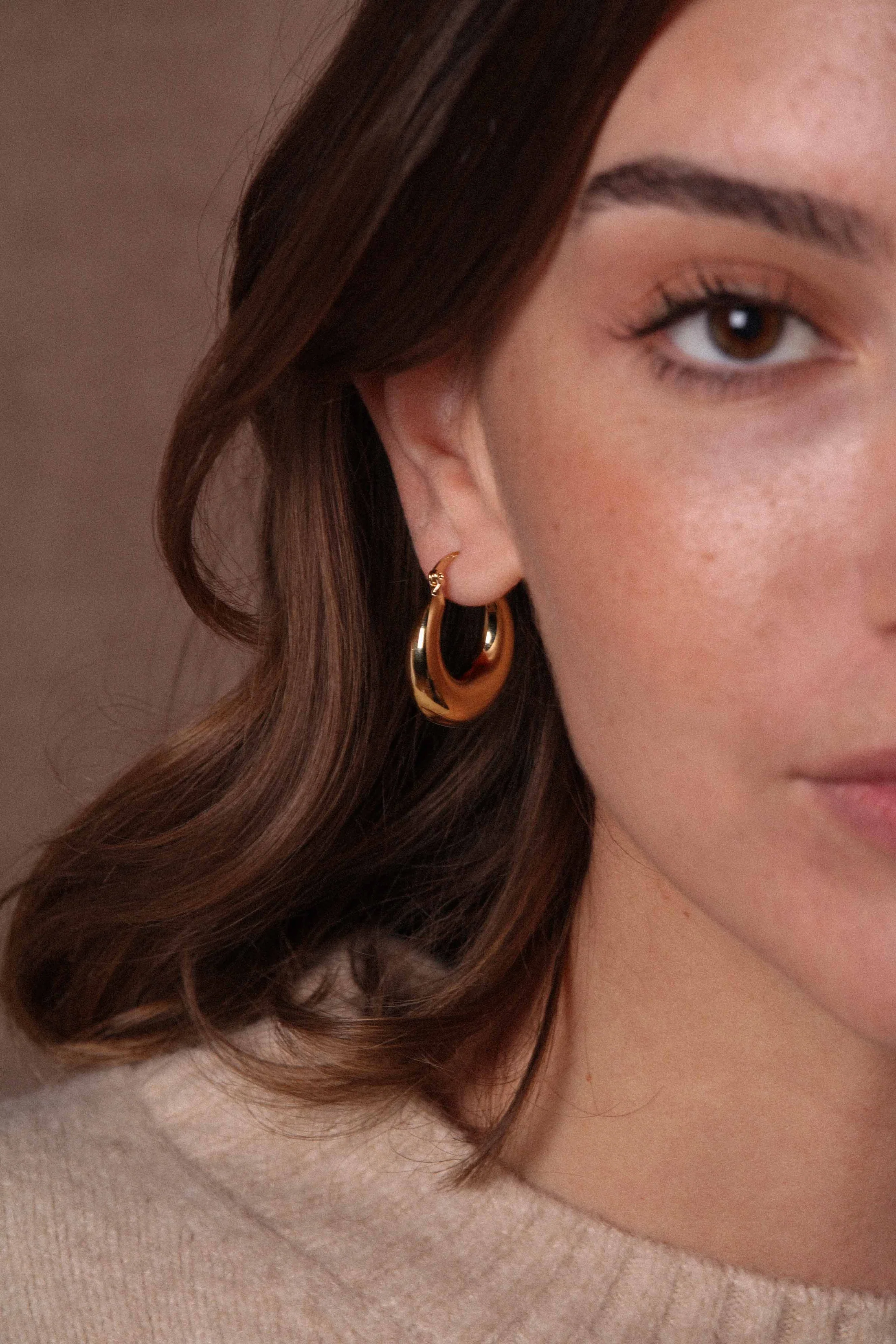 Waekura Milo gold hoop earrings - Big Bag NY