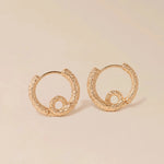 Waekura Mira mini hammered hoop earrings-  Big Bag NY