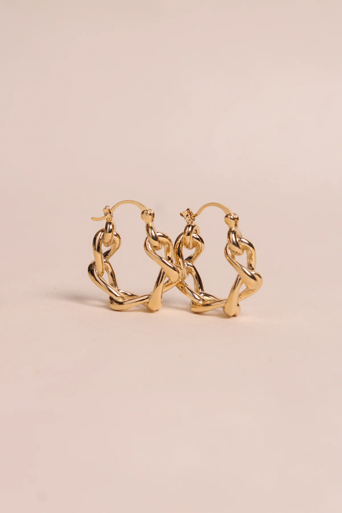 Waekura Simone hoop gold earrings - Big Bag NY