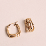Waekura Yago gold hoop earrings - Big Bag NY