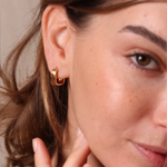 Waekura Yago gold hoop earrings - Big Bag NY