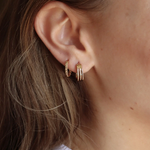 Waekura Yago gold hoop earrings - Big Bag NY