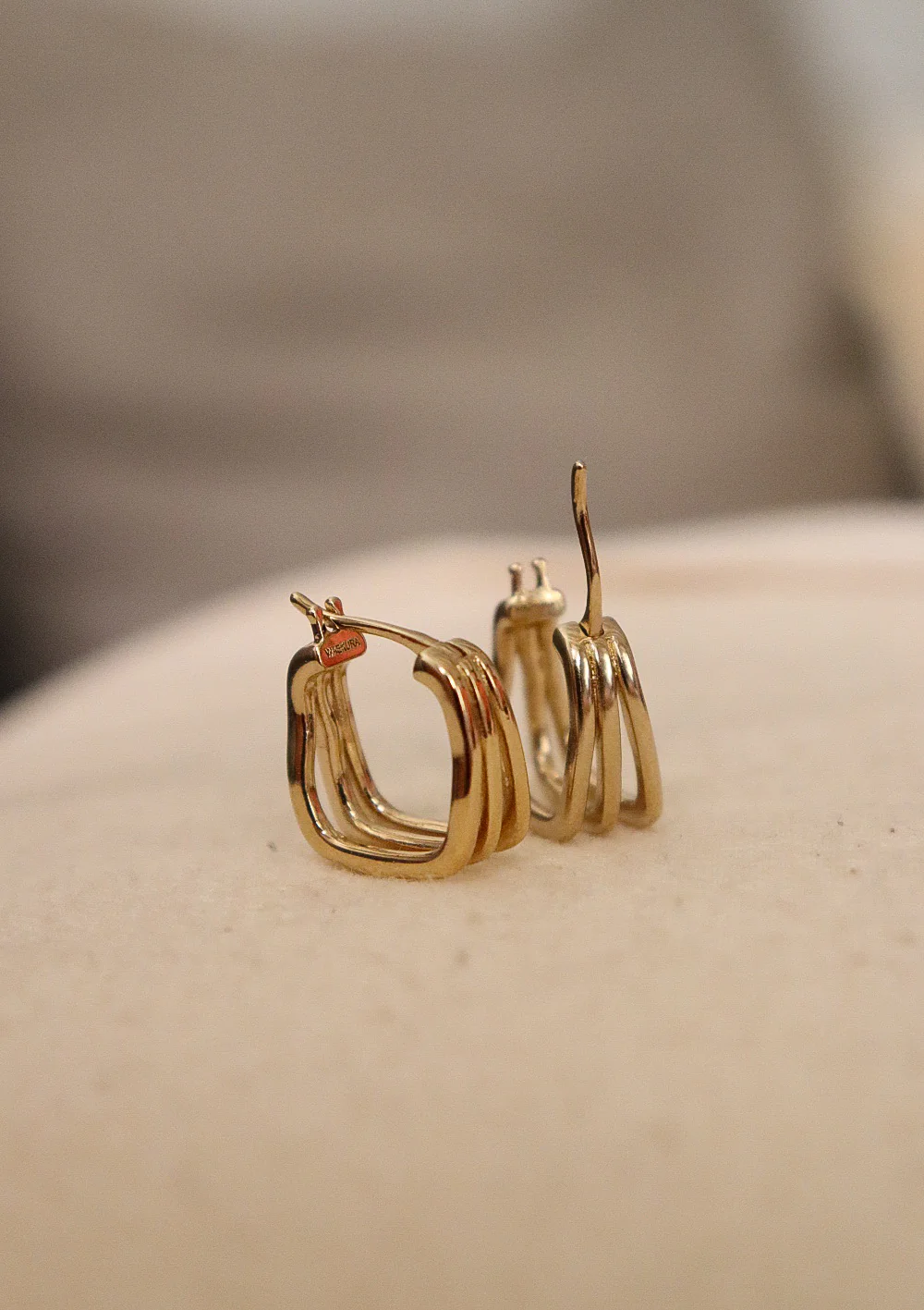 Waekura Yago gold hoop earrings - Big Bag NY
