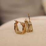 Waekura Yago gold hoop earrings - Big Bag NY