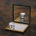 White Frame Leather Finished Double Faced Mirror