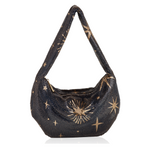 Whiting and Davis Diana Star Hobo Shoulder Bag Navy with Gold stars - Big Bag NY