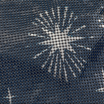 Whiting and Davis Diana Star Hobo Shoulder Bag Navy with Silver stars - Big Bag NY close up 