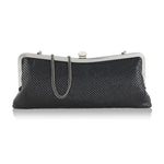 Whiting and Davis Rowen Clutch Black - Big Bag NY
