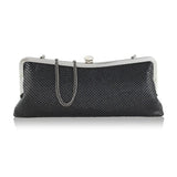 Whiting and Davis Rowen Clutch Black - Big Bag NY