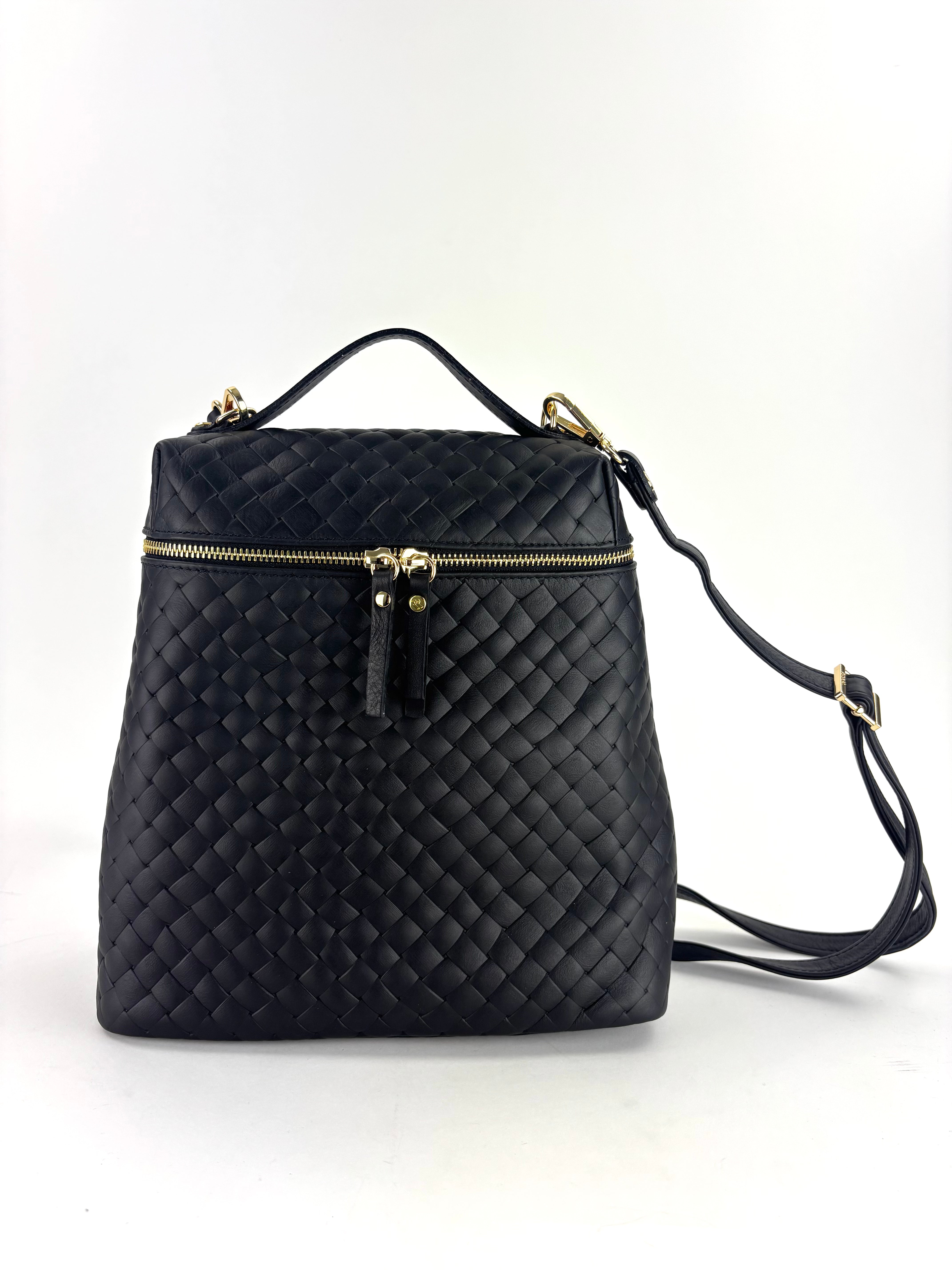 Woven Leather Convertible Backpack – Big Bag
