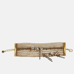 Woven Mesh Crystal Fringe Bracelet- Big Bag NY