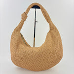 Woven Raffia Effect Hobo in Natural - Big Bag NY