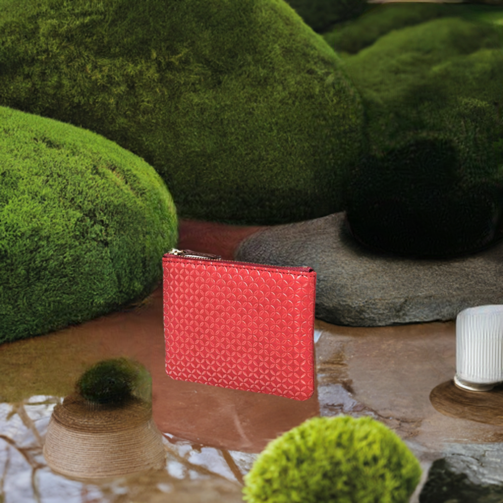 Zip Pouch and Key Case 7 Treasures Red Big Bag NY