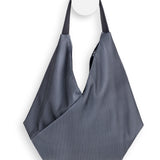 In.Zu Bevel Tote in Black and Gray Lines - Big Bag NY