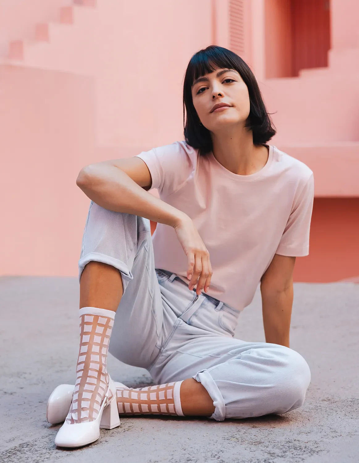 Atelier St Eustache Ginza Sock in Pink - Big Bag NY