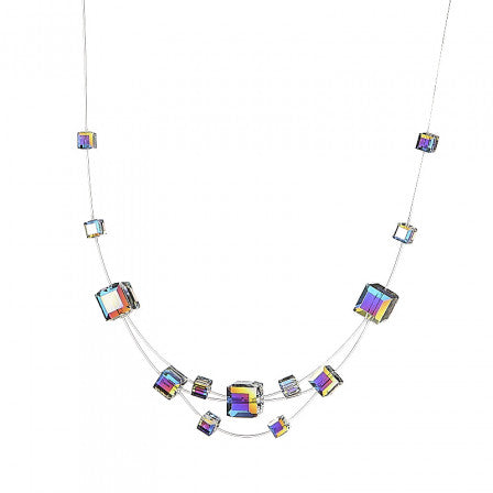 Miravidi Cube Necklace Aurora Borealis - Big Bag NY