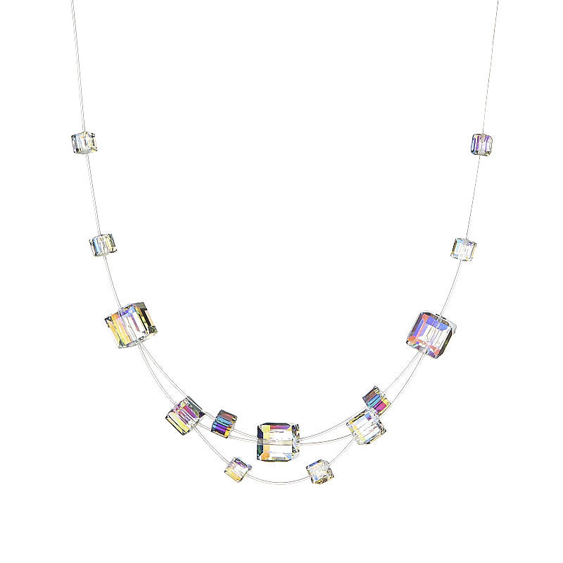 Miravidi Cube Necklace Aurora Borealis - Big Bag NY