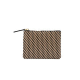 Zip Pouch and Key Case Chevron in Ivory