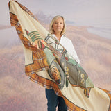 Storiatipic Franca Wool Blend Scarf in Beige - Big Bag NY