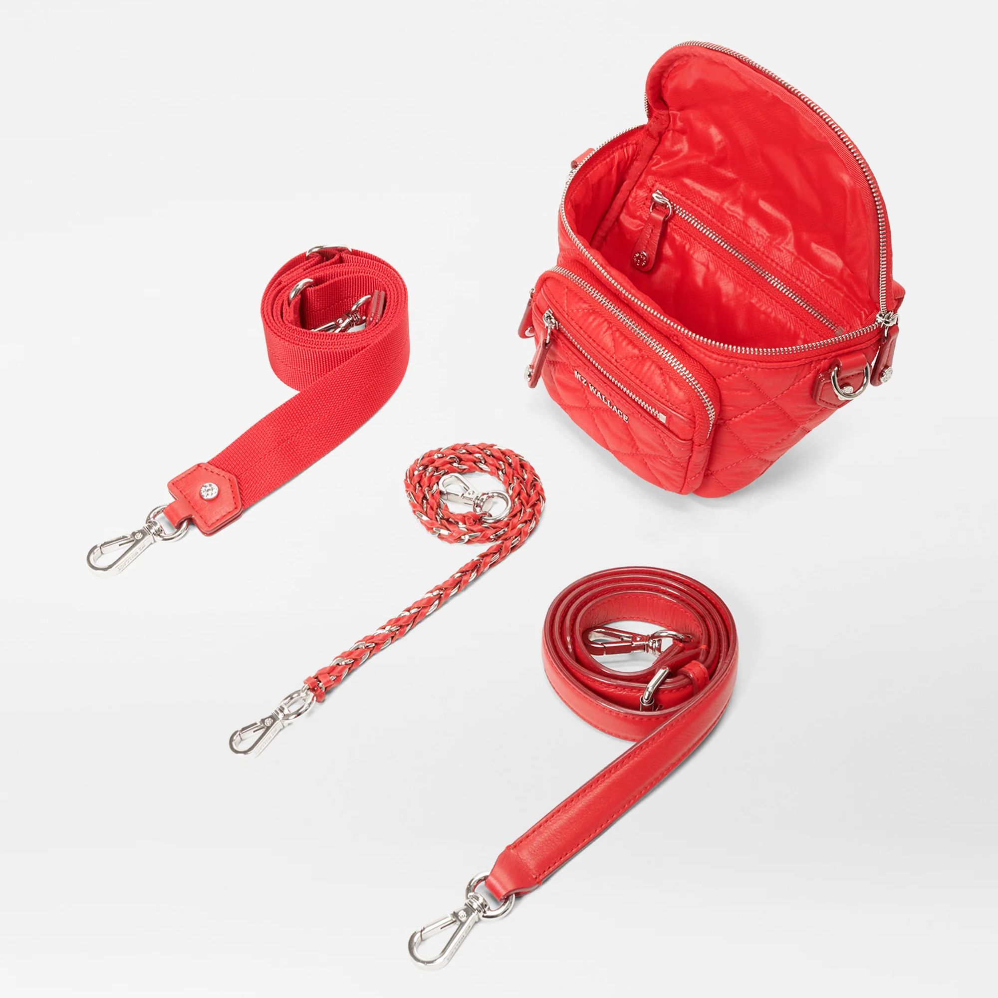 MZ Wallace Micro Crosby Crossbody Sling Bright Cherry - Big Bag NY