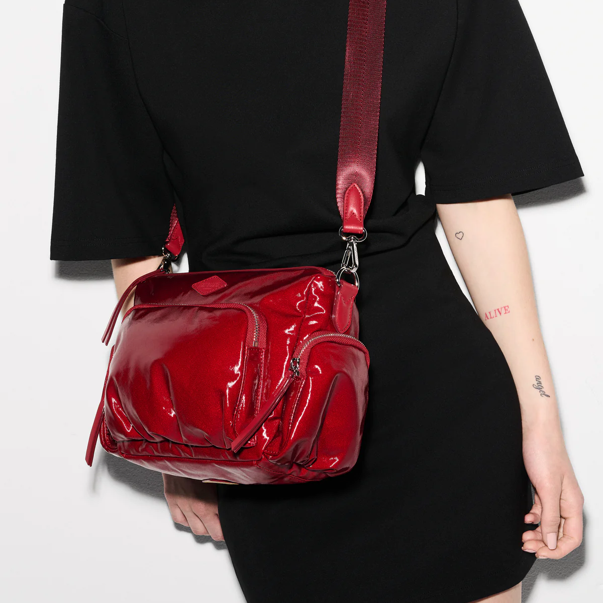 MZ Wallace Small Chelsea Crossbody Bag in Apple Gloss - Big Bag NY