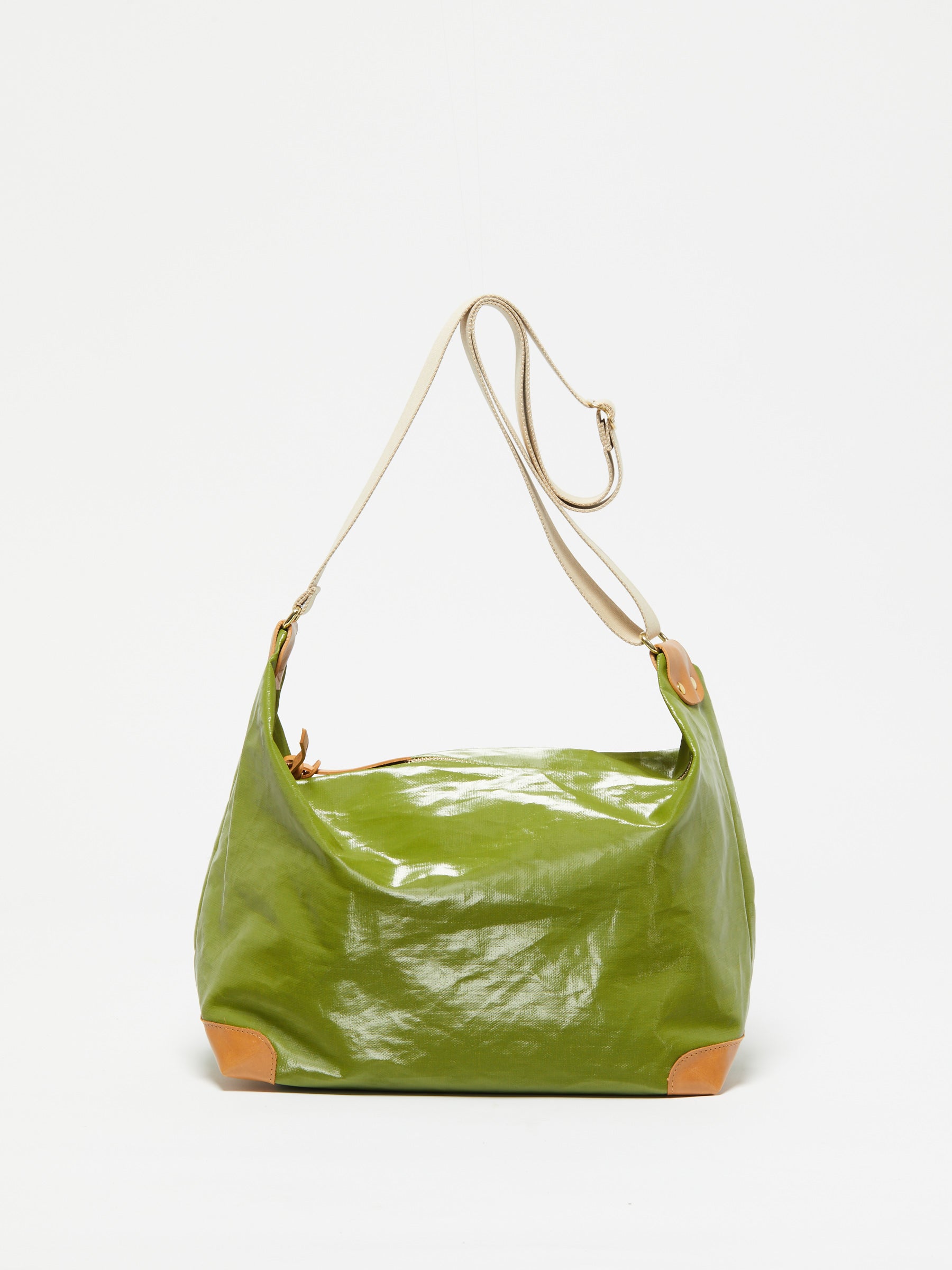 Jack Gomme ARTI Linen Messenger Bag Green - Big Bag NY