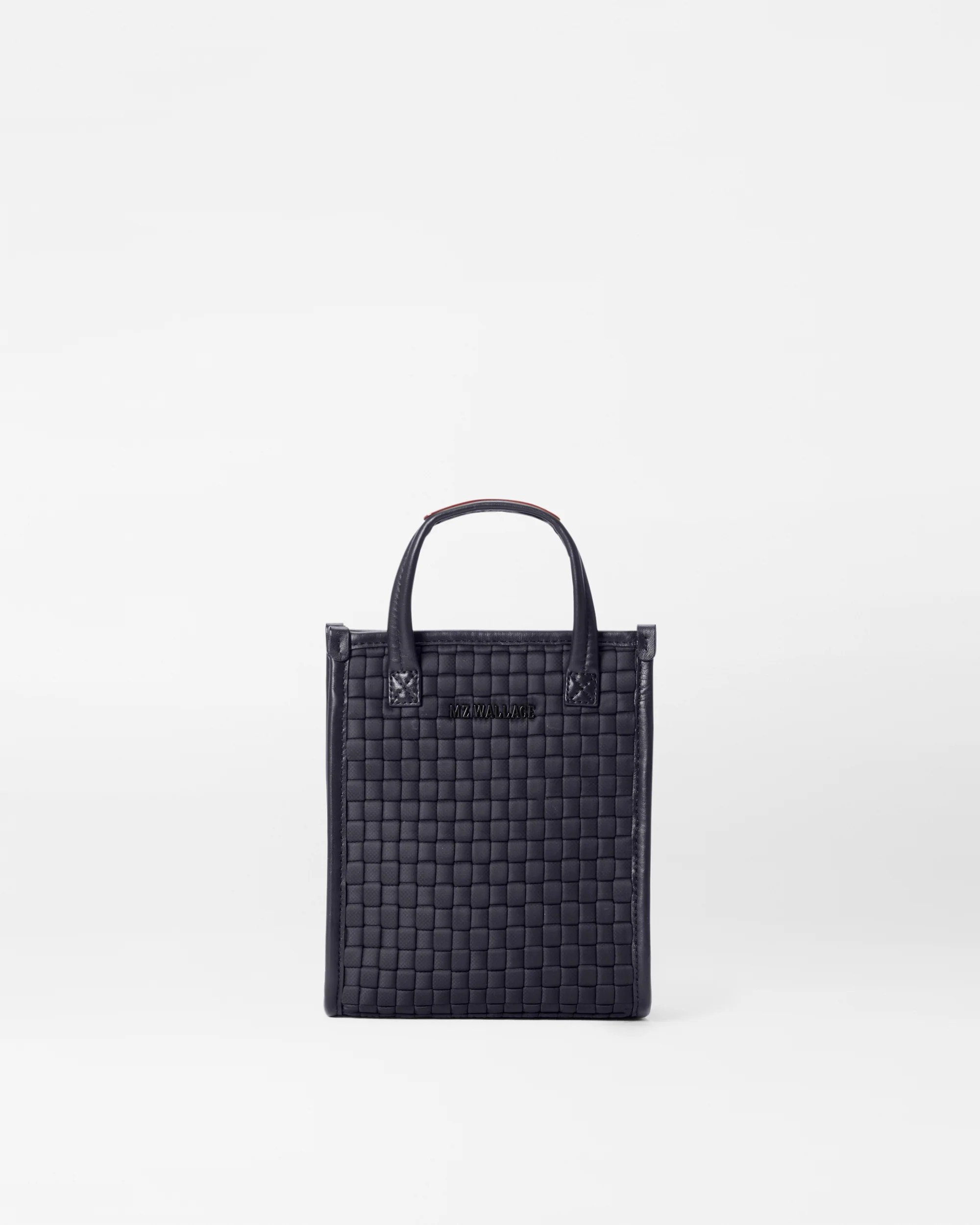 MZ Wallace Micro Woven Box Tote Black - Big Bag NYC